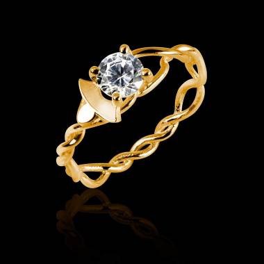 Diamond Engagement Ring Yellow Gold Vigne