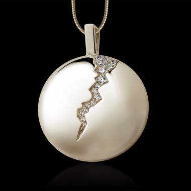 Diamond Pendant White Gold Quake