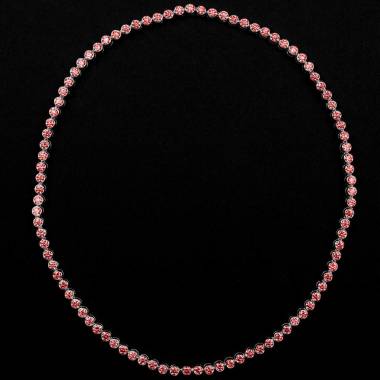 Ruby Necklace Gold Perle de Diamants 