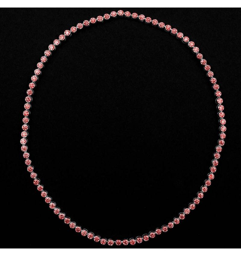 Ruby Necklace Gold Perle de Diamants 