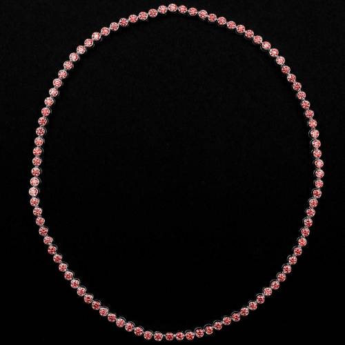 Ruby Necklace Gold Perle de Diamants 