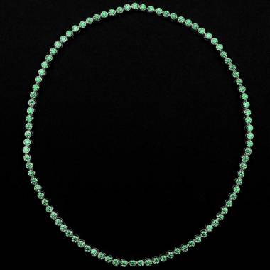 Emerald Necklace Gold Perle de diamants