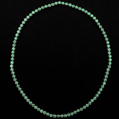 Emerald Necklace Gold Perle de diamants
