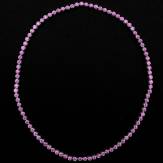 Pink Sapphire Necklace Gold Perle de diamants 