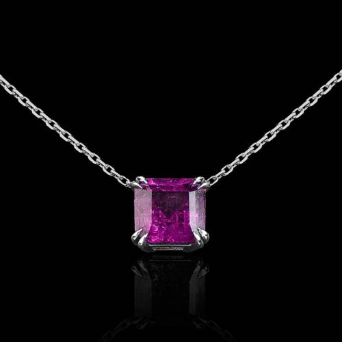 Pink Sapphire Pendant Gold Griffes d'amour