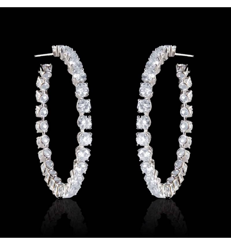 Diamond Earrings Gold Créoles