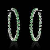 Emerald Earrings Gold Créoles