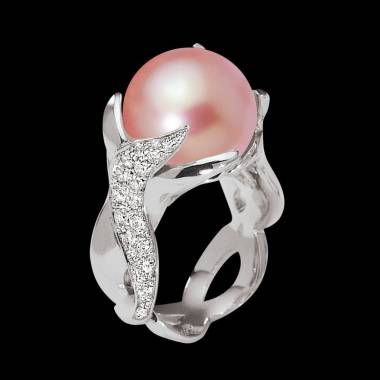 Trollbeads Silver Rosa Pearl Ring