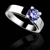 Blue sapphire engagement ring white gold Celine