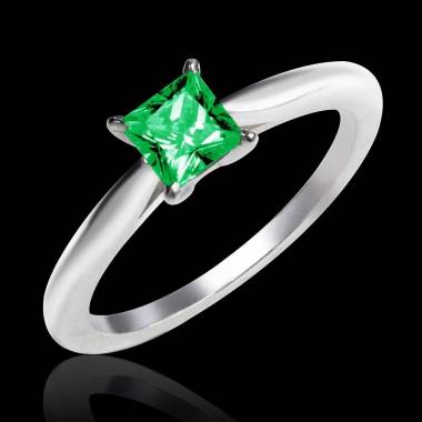 Emerald engagement ring white gold My Love