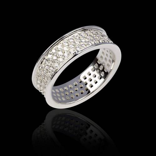 Diamond Wedding Band Platinum Mars