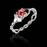 Ruby Engagement Ring White Gold  Vigne