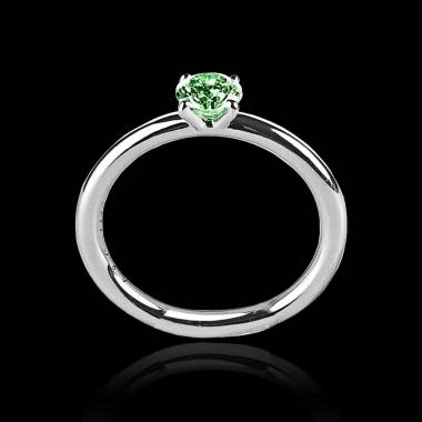 Emerald Engagement Ring White Gold Anja