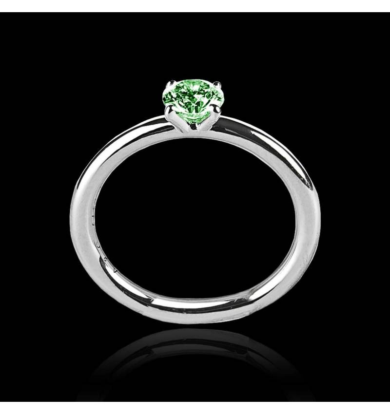 Emerald Engagement Ring White Gold Anja