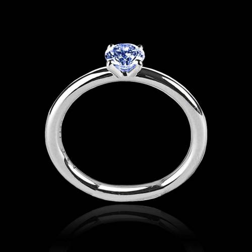 Blue Sapphire Engagement Ring White Gold  Anja