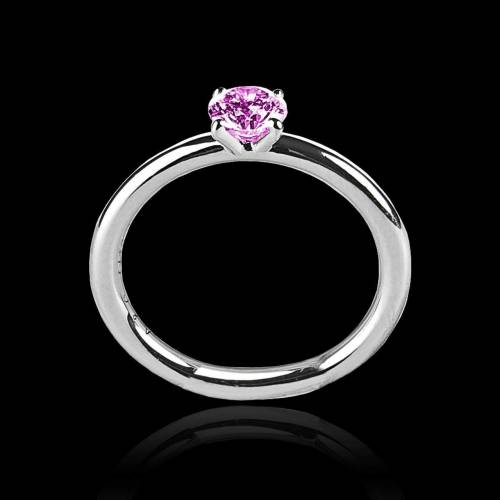 Pink Sapphire Engagement Ring White Gold  Anja