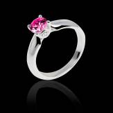 Pink sapphire engagement ring white gold Motherhood