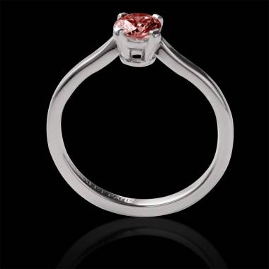 Ruby Round Engagement Ring White Gold  Vanessa Solo