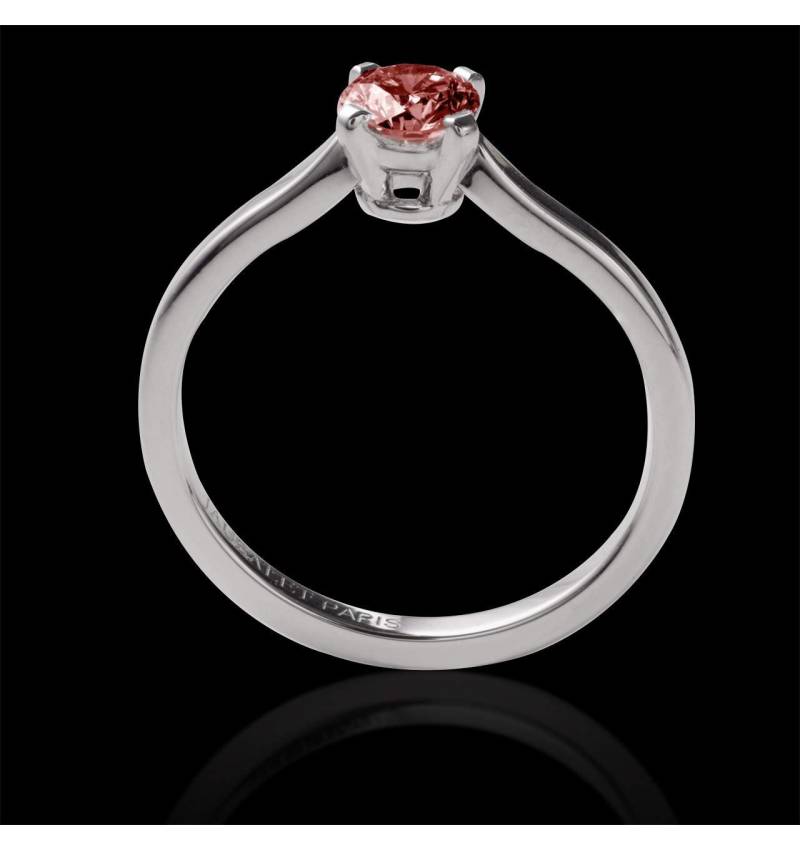 Ruby Round Engagement Ring White Gold  Vanessa Solo