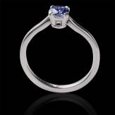 Blue Sapphire Round Engagement Ring White Gold  Vanessa Solo