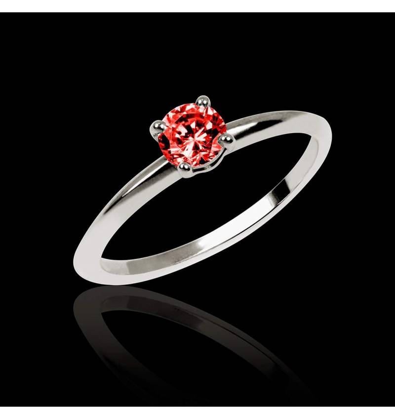 Ruby Engagement Ring White Gold Valentina