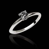 Black Diamond Engagement Ring White Gold Valentina