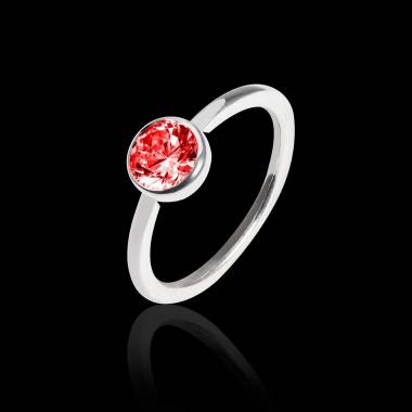 Ruby Engagement Ring White Gold Cristina