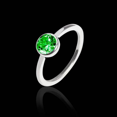 Emerald Engagement Ring White Gold Cristina