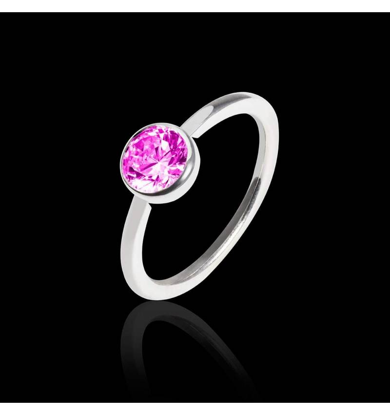 Pink sapphire Engagement Ring  White Gold Cristina