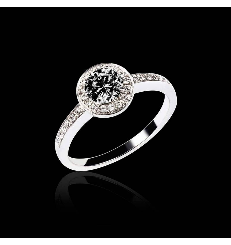 Black Diamond Engagement Ring Diamond Paving White Gold Rekha Black Diamond Engagement Ring Diamond Paving White Gold Rekha