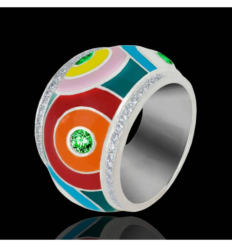 Emerald Engagement Ring Diamond Paving White Gold Color Pop Emerald Engagement Ring Diamond Paving White Gold Color Pop