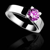 Pink sapphire engagement ring white gold Céline