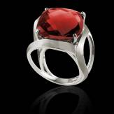 Ruby Engagement Ring White Gold Future Solo