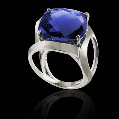 Blue Sapphire Engagement Ring White Gold Future Solo