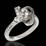 Diamond Engagement Ring  Diamond Paving  White Gold Chloe  