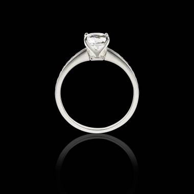 Diamond engagement ring diamond paving white gold Sandy