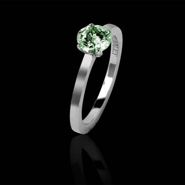 Emerald engagement ring white gold Judith solo