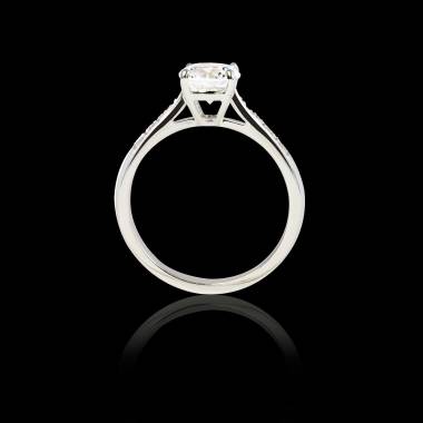 Diamond Engagement Ring Diamond Paving White Gold Angela 