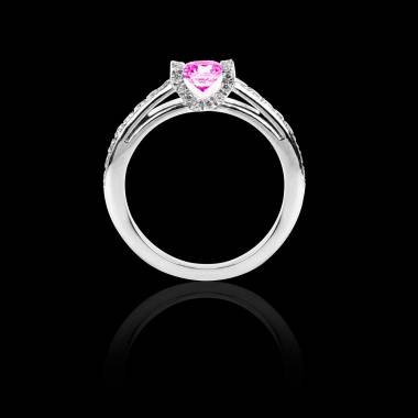 Pink Sapphire Engagement Ring White Gold Hera