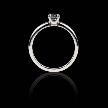 Black Diamond Engagement Ring White Gold Valentina