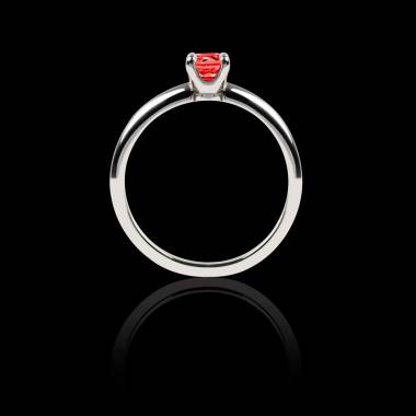 Ruby Engagement Ring White Gold Valentina