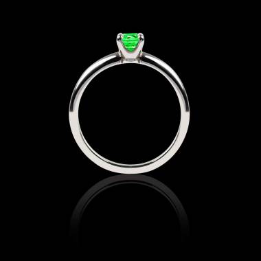 Emerald Engagement Ring White Gold Valentina