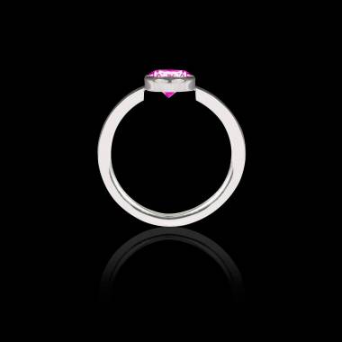 Pink sapphire Engagement Ring  White Gold Cristina