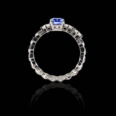 Blue Sapphire Engagement Ring White Gold Else