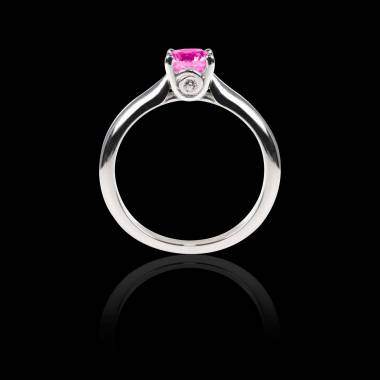 Pink sapphire engagement ring white gold Motherhood