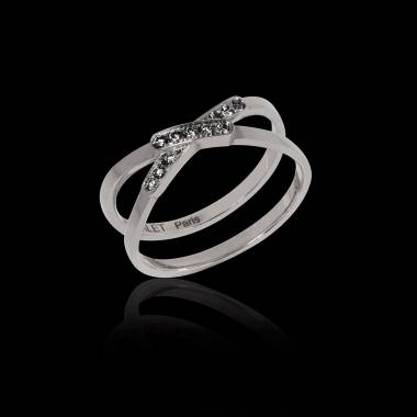 Black Diamond Engagement Ring White Gold Tifène