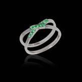 Emerald Engagement Ring White Gold Tifène