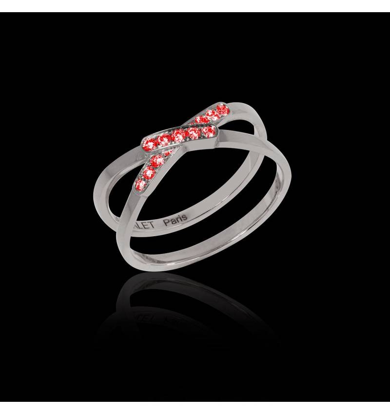 Ruby Engagement Ring White Gold Tifène