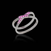 Pink Sapphire Engagement Ring White Gold Tifène