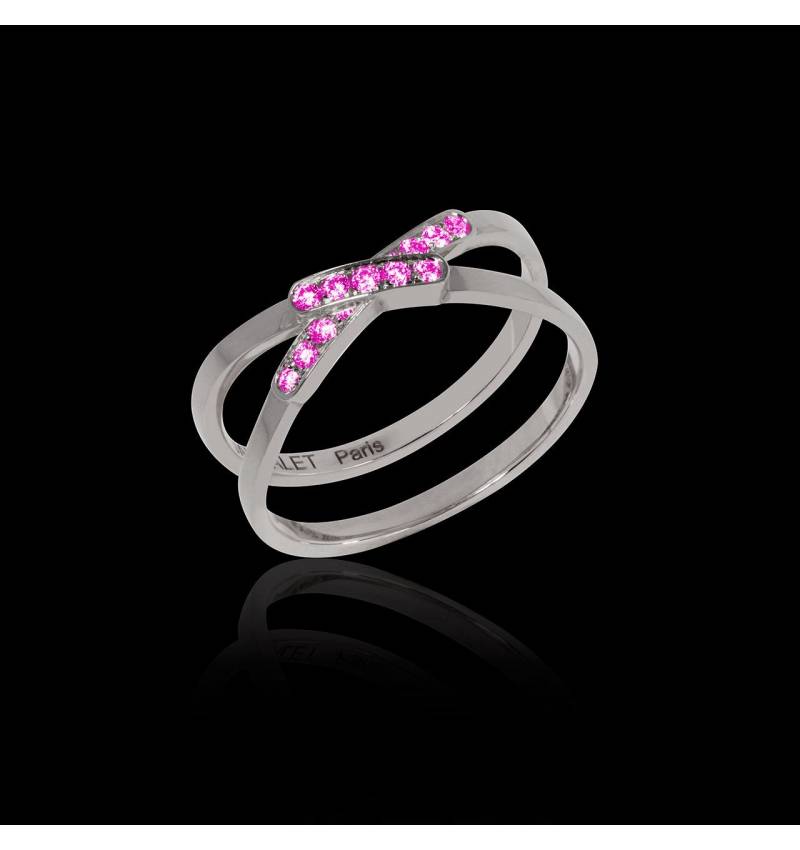 Pink Sapphire Engagement Ring White Gold Tifène